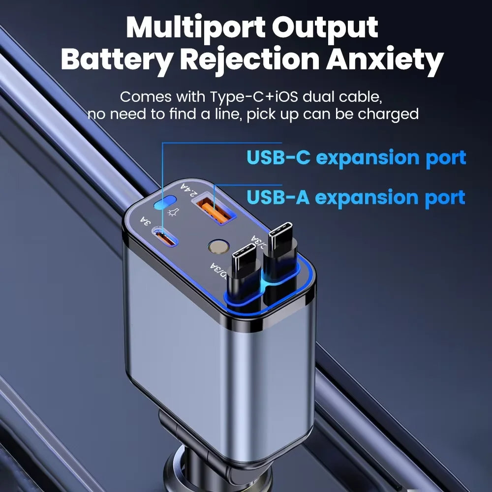 5-in-1 Super Fast Car Charger 66W