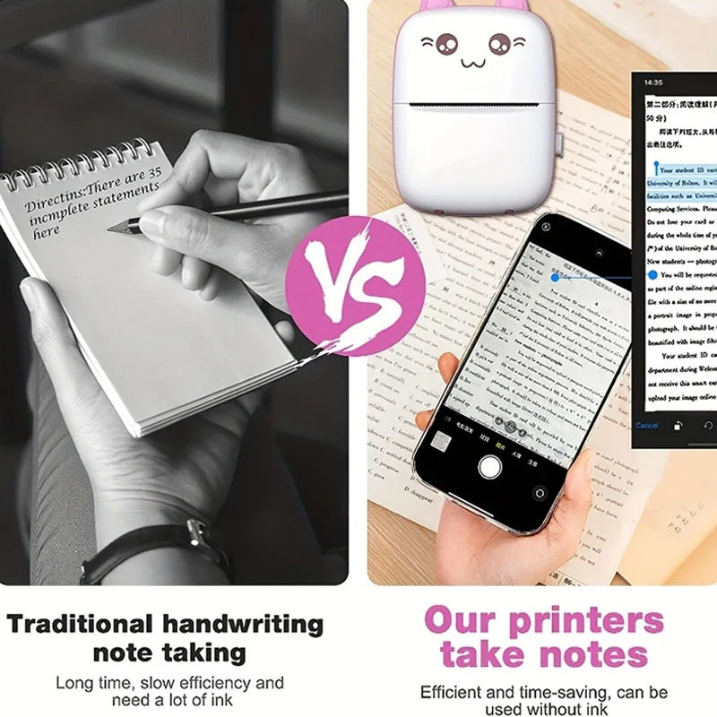 Mini HD Portable Label Thermal Printer Endurance Bluetooth Printer for Student