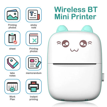 Mini HD Portable Label Thermal Printer Endurance Bluetooth Printer for Student